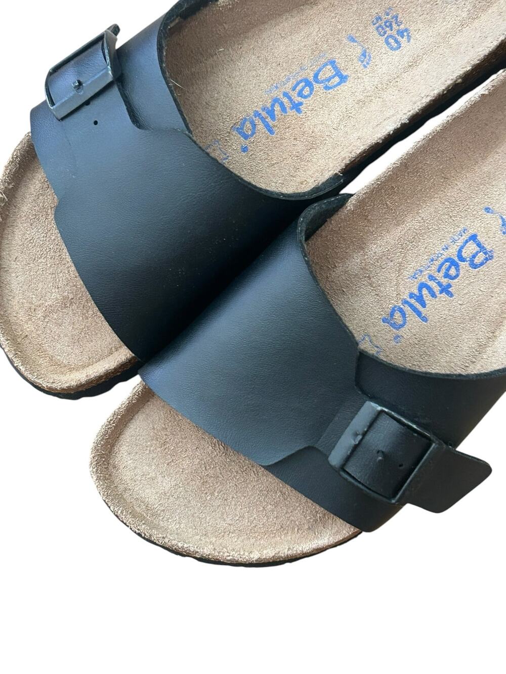 Betula by Birkenstock Black Cork Slide Sandals EU 40 Women’s 9 -